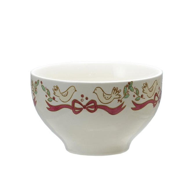 Pastel Holiday Stoneware Snack Bowls, 4 Styles