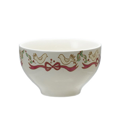 Pastel Holiday Stoneware Snack Bowls, 4 Styles