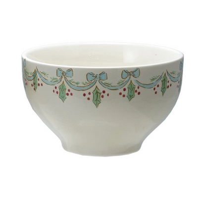 Pastel Holiday Stoneware Snack Bowls, 4 Styles