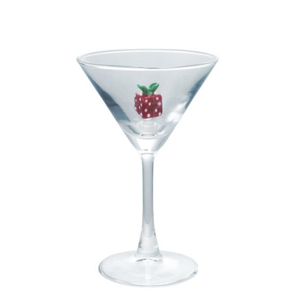 4 oz. Martini Glass with Hand-Blown Holiday Figure, 8 Styles