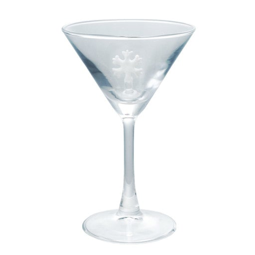 4 oz. Martini Glass with Hand-Blown Holiday Figure, 8 Styles