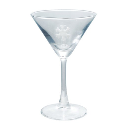 4 oz. Martini Glass with Hand-Blown Holiday Figure, 8 Styles
