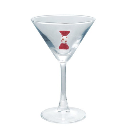 4 oz. Martini Glass with Hand-Blown Holiday Figure, 8 Styles