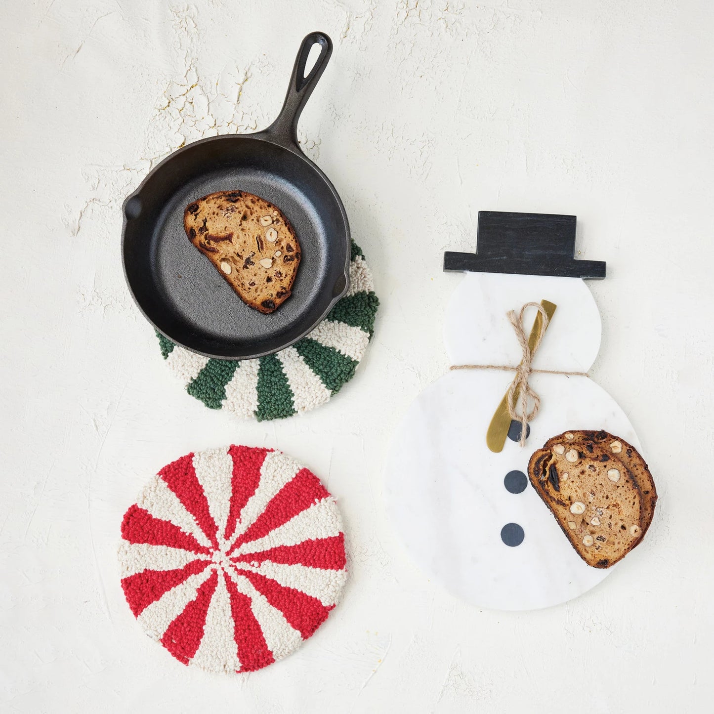 Peppermint Patty Cotton Tufted Trivet