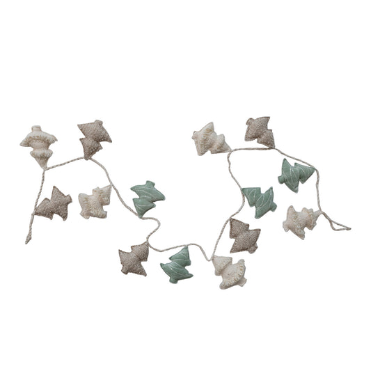 Embroidered Christmas Tree Garland