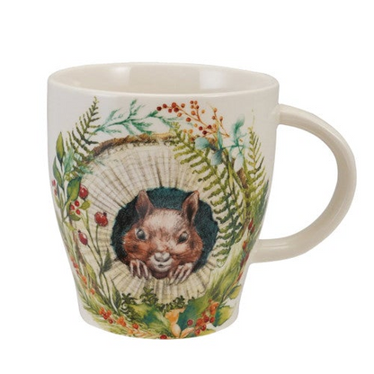 Woodland Animal Stoneware Mug, 14 oz