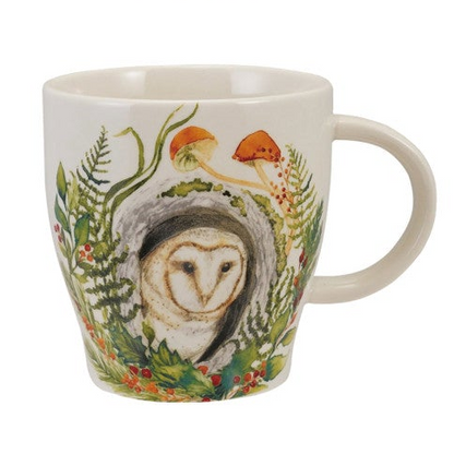 Woodland Animal Stoneware Mug, 14 oz