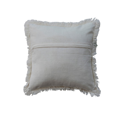 Embroidered Santa Holiday Pillow