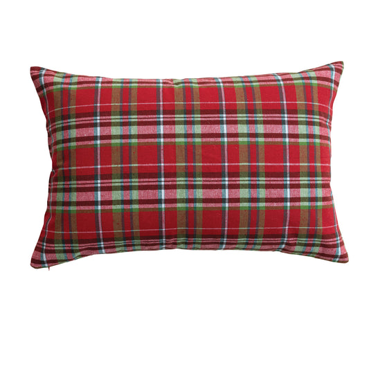 Plaid Holiday Lumbar Pillow