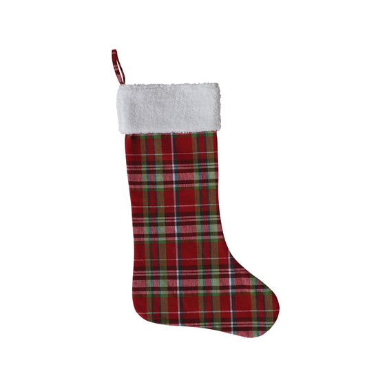 Plaid Sherpa Christmas Stocking