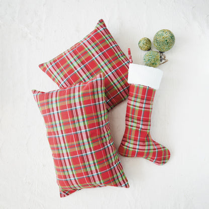 Plaid Sherpa Christmas Stocking