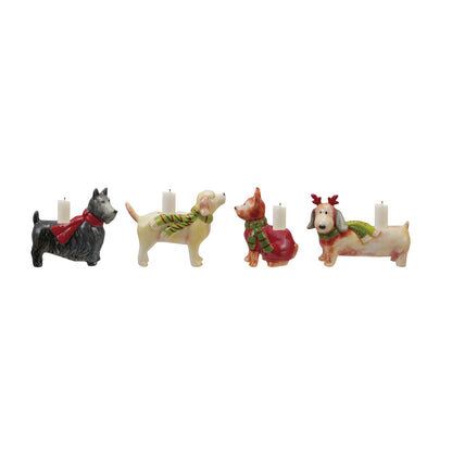 Christmas Pup Taper Holder
