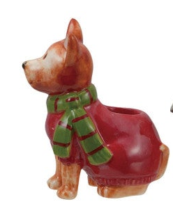 Christmas Pup Taper Holder
