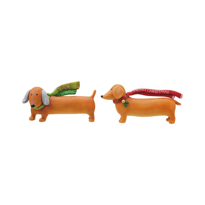 Christmas Wiener Dog Decor