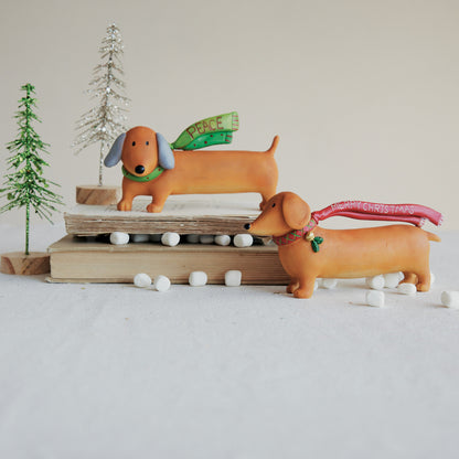 Christmas Wiener Dog Decor