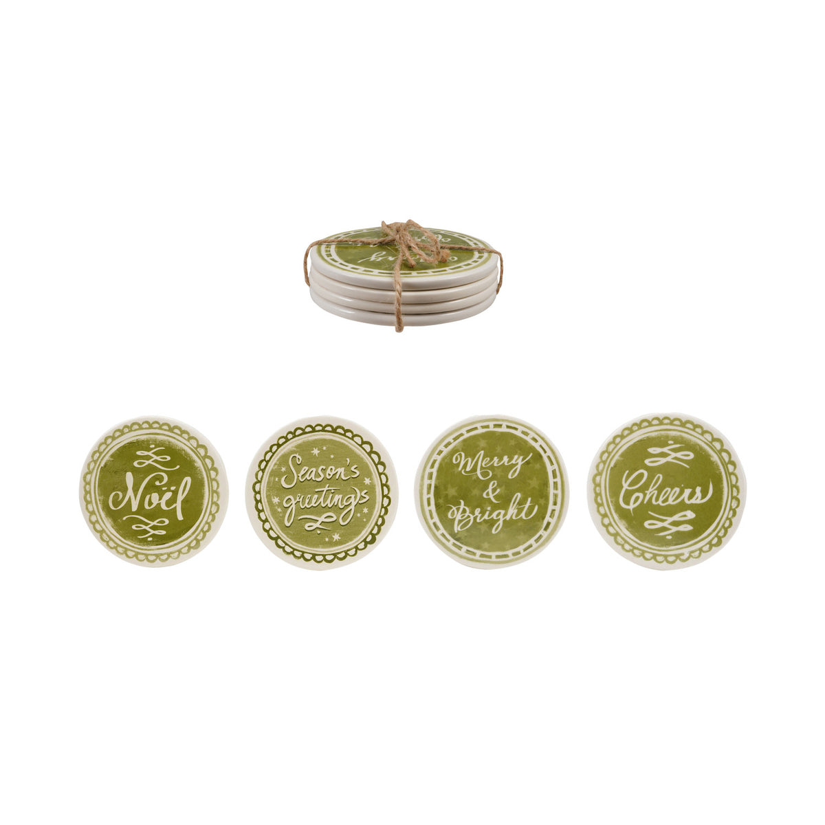 Holiday Stoneware Coaster Set