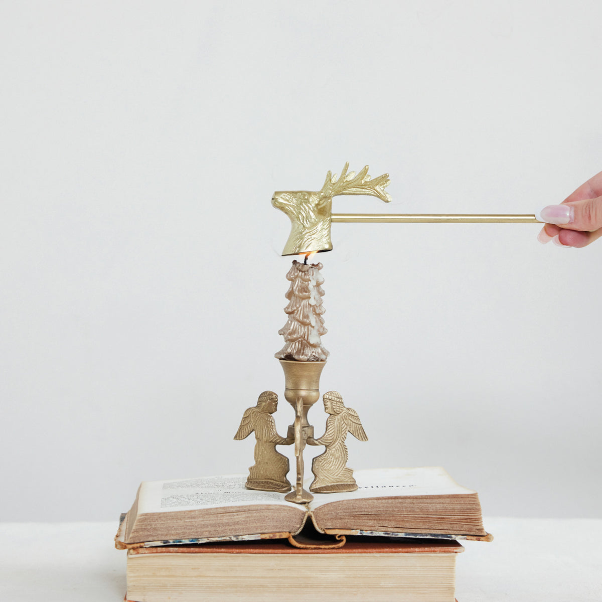 Gold Stag Candle Snuffer