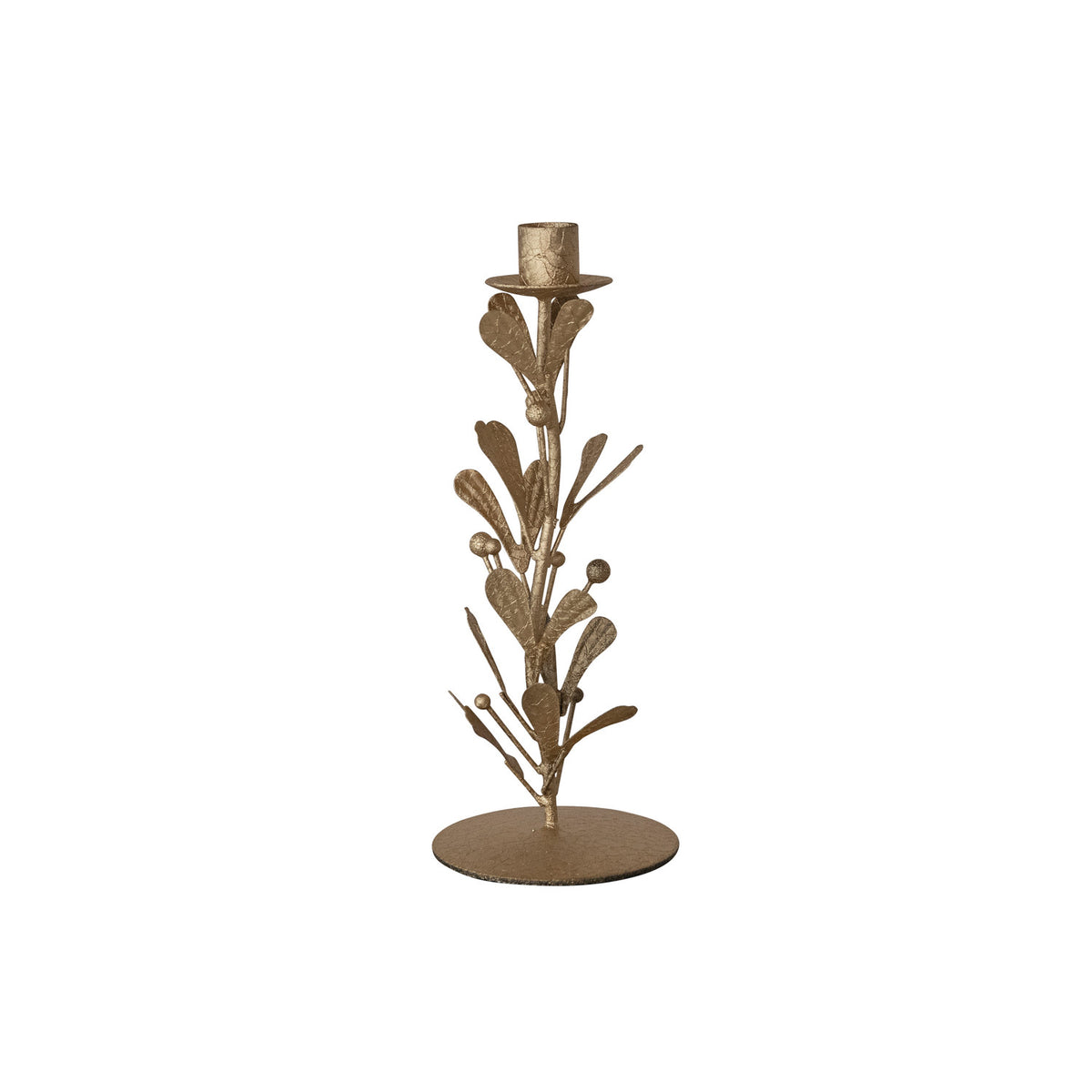 Gold Botanical Taper Holder