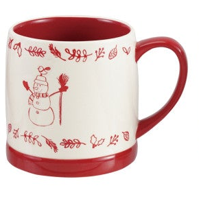 Red & White Holiday Mug, 18 oz