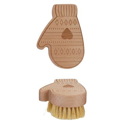 Beech Wood Holiday Dish Brushes