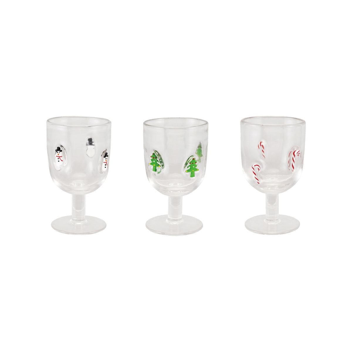 Christmas Stemmed Wine Glass