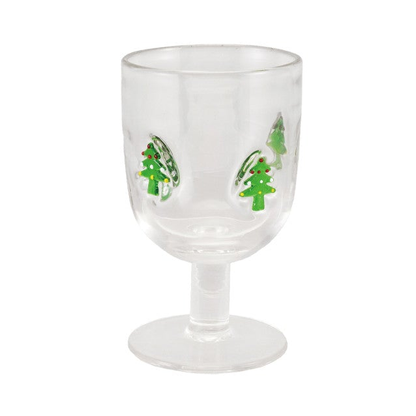 Christmas Stemmed Wine Glass
