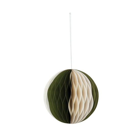 Green & Ivory Honeycomb Ornament, 10"