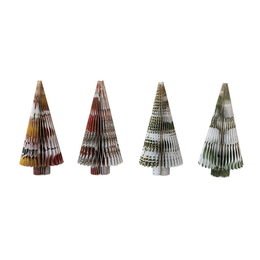 Handmade Printed Recycled Paper Folding Honeycomb Tree, 4 Styles ©