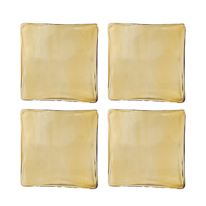 Gold Rim Glass Coasters