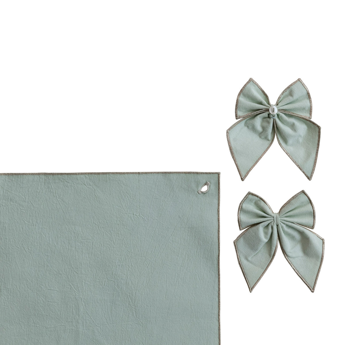 Mint Holiday Table Runner with Bows