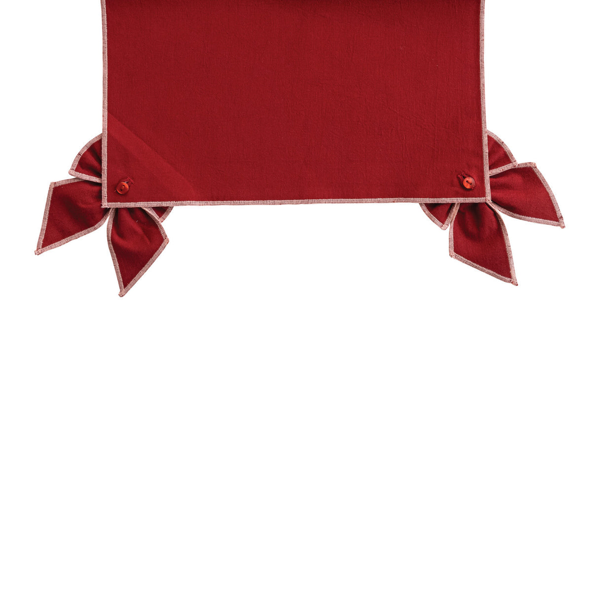 Red Holiday Table Runner with Bows
