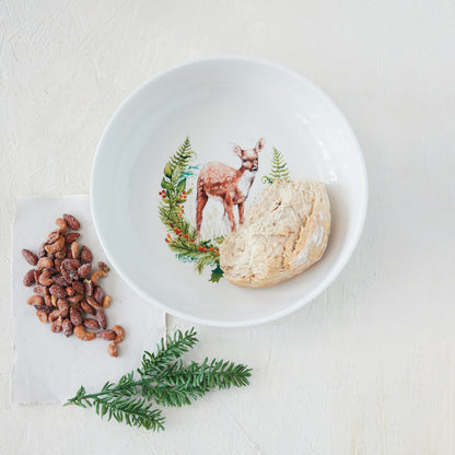 Woodland Holiday Serving Bowl