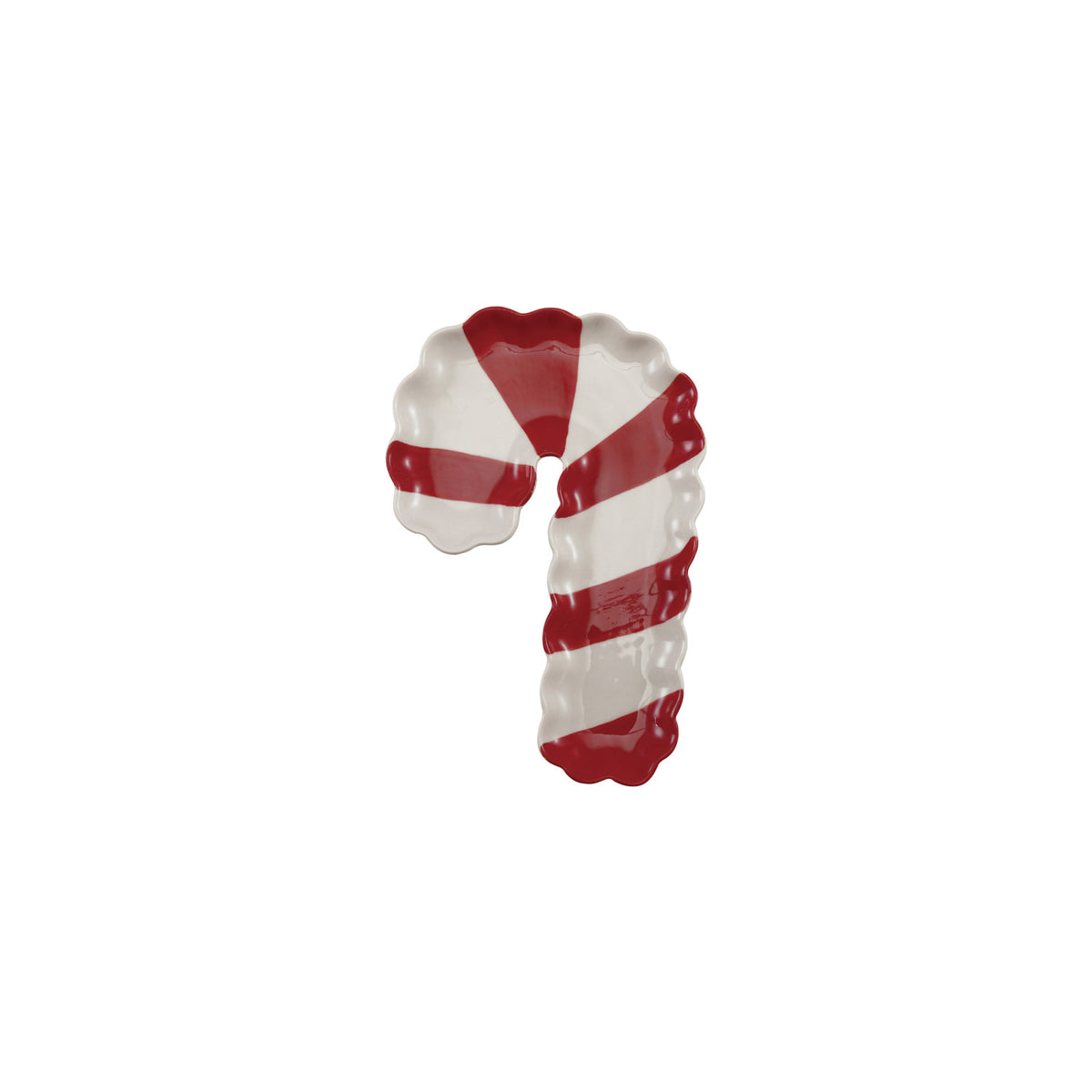 Red & White Candy Cane Serving Dish