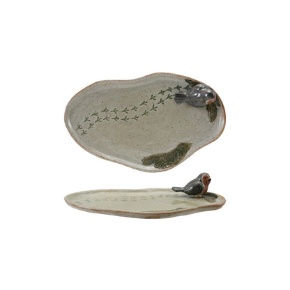 Small Bird Tracks Stoneware Tray