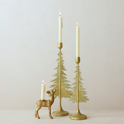 Tall Metal Christmas Tree Candle Holder