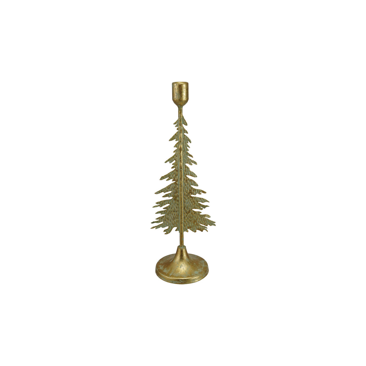 Short Metal Christmas Tree Candle Holder
