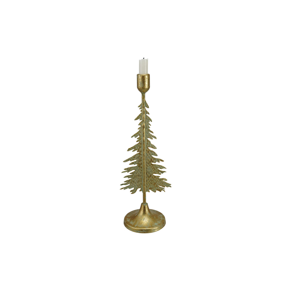 Short Metal Christmas Tree Candle Holder