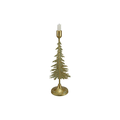 Short Metal Christmas Tree Candle Holder