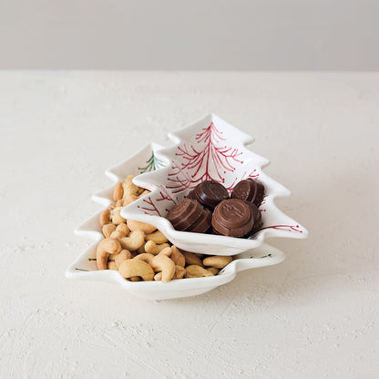 Hand-Painted Ceramic Tree Shaped Dishes, Two Styles
