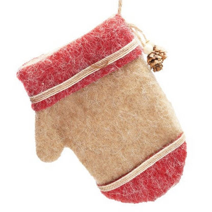 Felt Gloves Ornament with Pinecone, 3 Styles