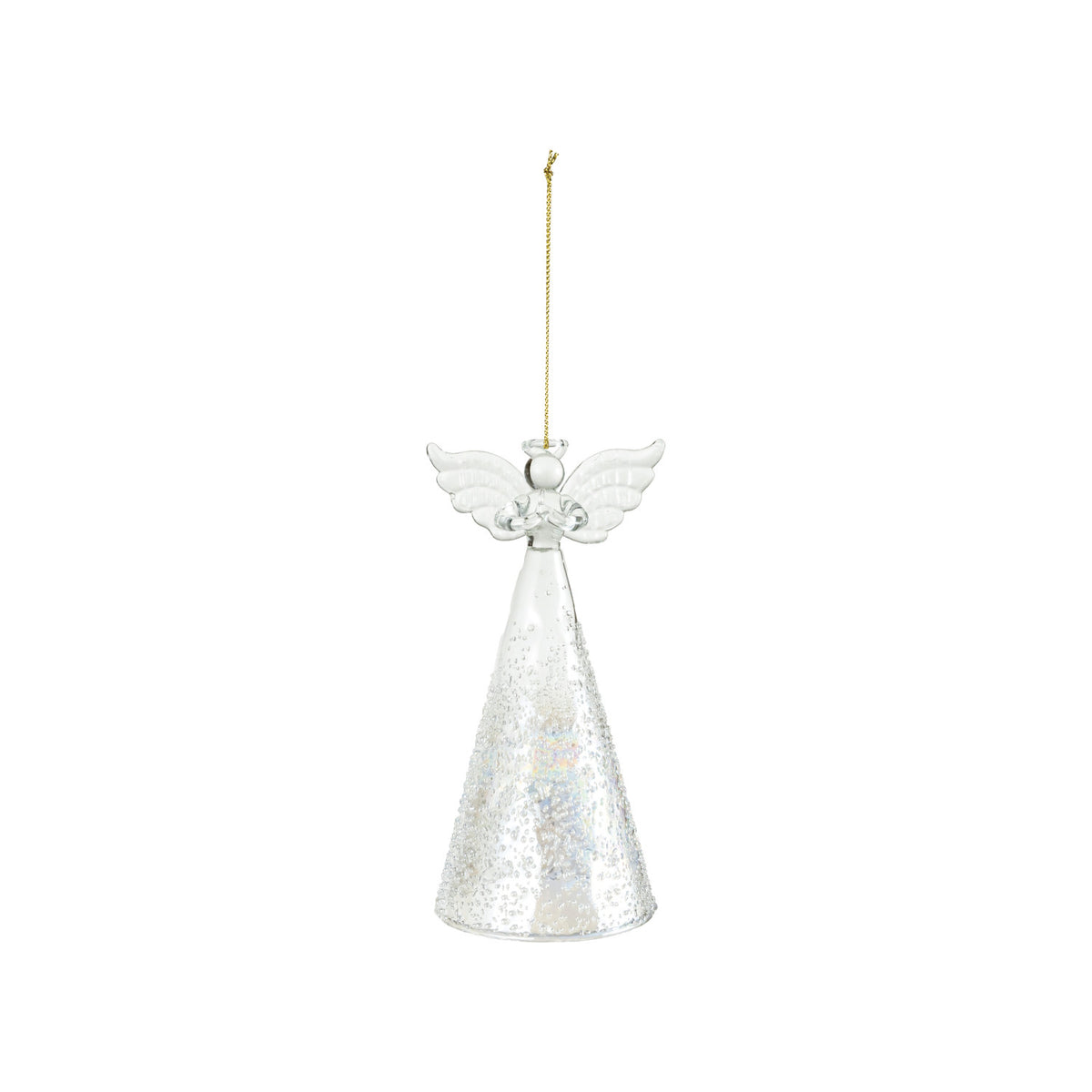 Glass Angel Ornament (Hangs or Sits)