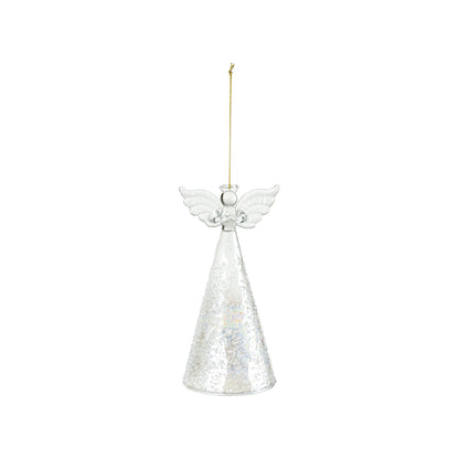 Glass Angel Ornament (Hangs or Sits)
