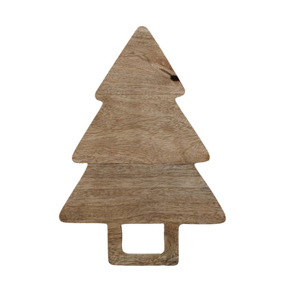 Tea Towels & Tree Shaped Cheese/Serving Board, Set of 3 Tied with Cotton Tape