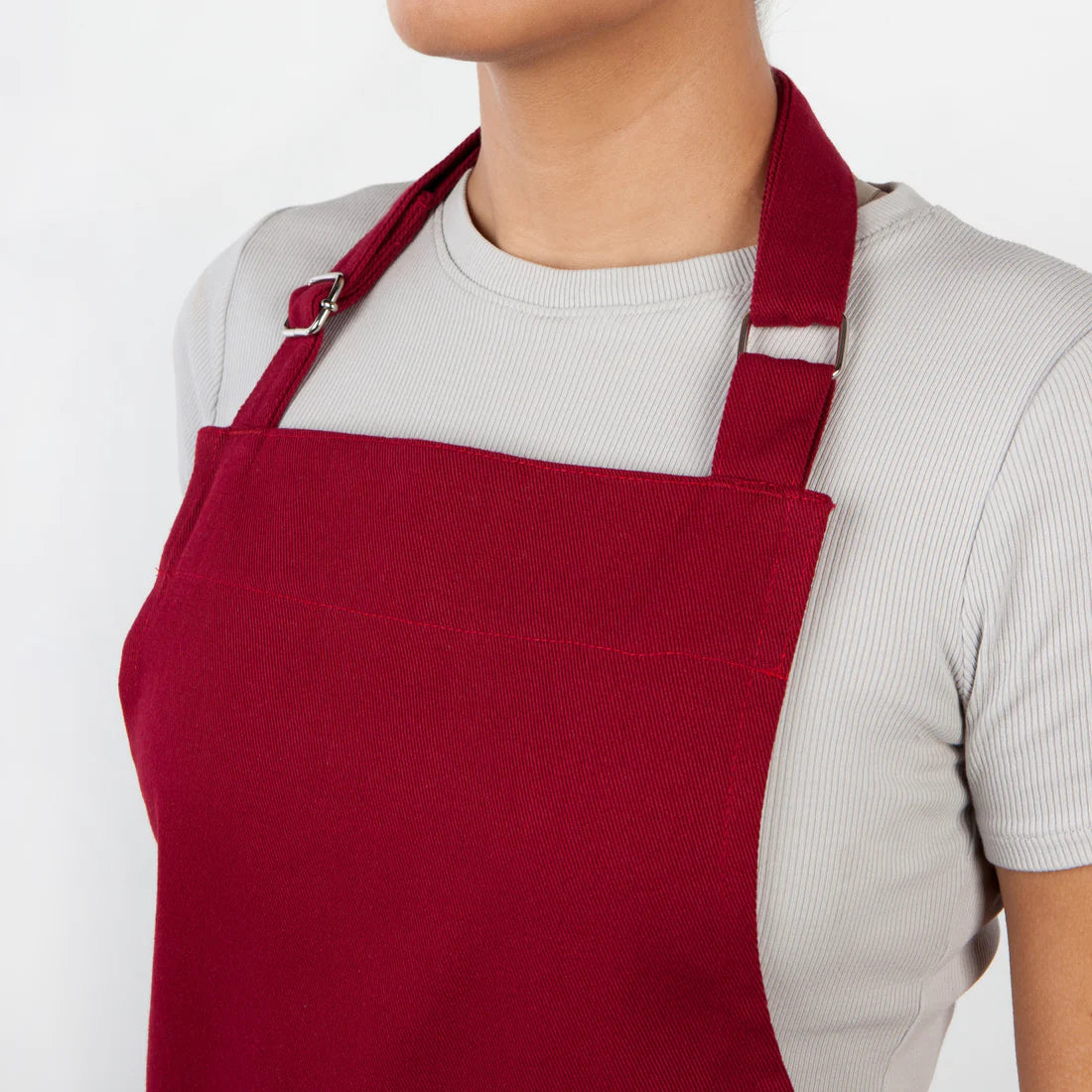 Carmine Red Cotton Chef's Apron Aprons Browns Kitchen