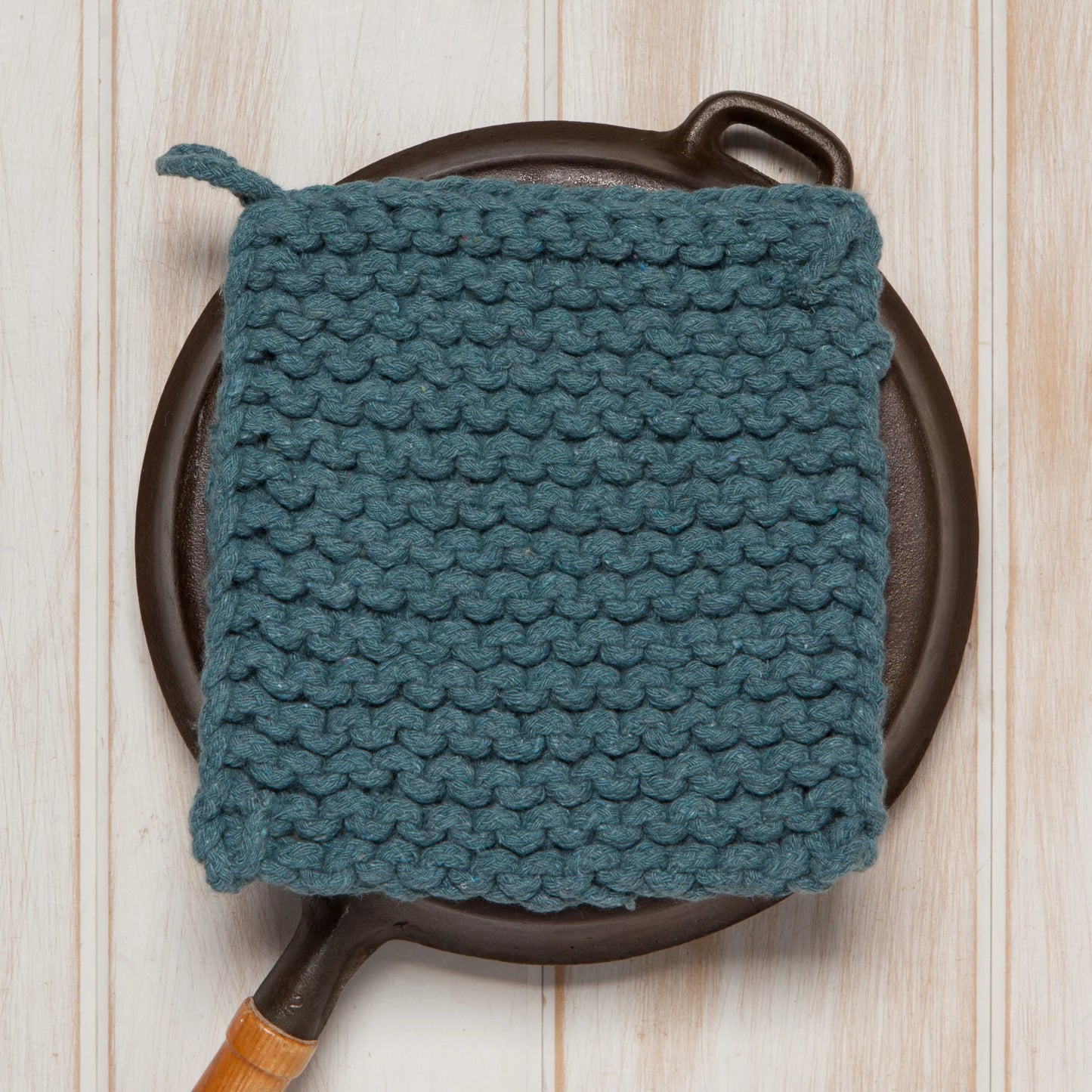Lagoon Blue Knit Potholder