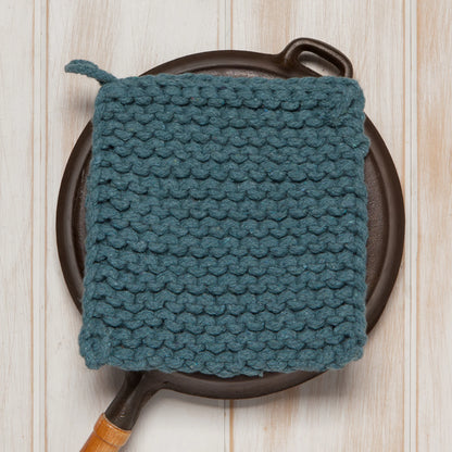 Lagoon Blue Knit Potholder