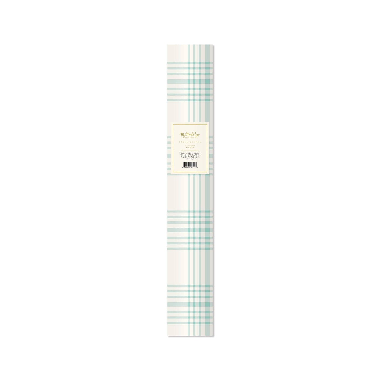 Blue Plaid Paper Table Runner - Browns Kitchen