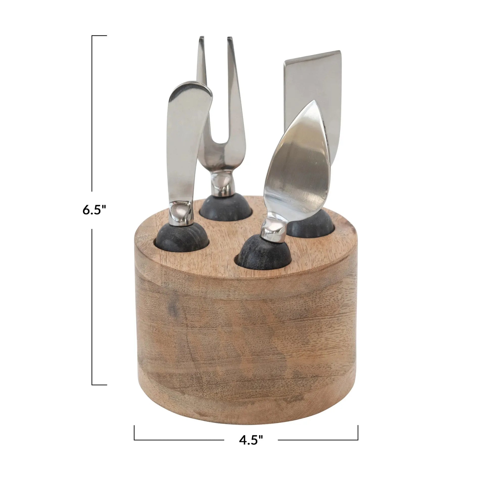 Cheese Servers with Wood Stand, Set of 5 CREATIVE CO-OP