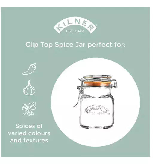 Clip Top Square Spice Jar 70ml TYPHOON