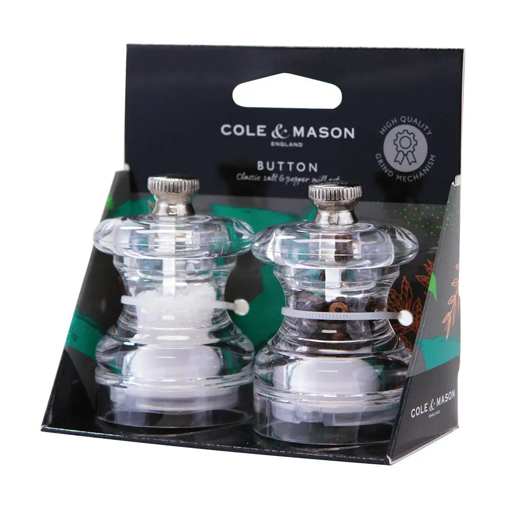 Cole & Mason Button Mini Salt & Pepper Mill Gift Set DKB